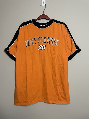 Vintage Tony Stewart Winner's Circle NASCAR 20 Orange Black XL T-Shirt (C438)