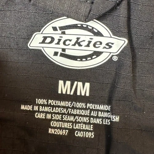 NEW Dickies Ripstop Utility Jacket Mens Medium Black Water Resistant Hooded Logo image 4