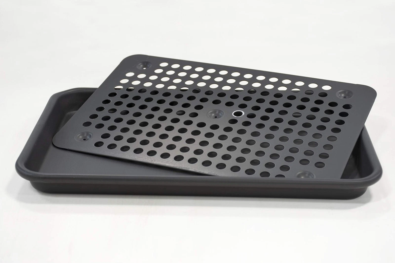 LloydPans Kitchenware Half Sheet Oven Roaster - PSTK 13x18x1 inches, Dark Gray