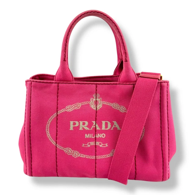 Prada Pink Canapa Tote Handbag