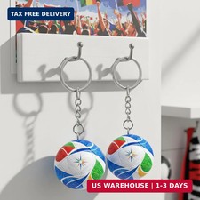 2PCS 1:1 Replica Soccer Keychain World Cup Design 2026 Soccer Ball 1.5 inches Ke