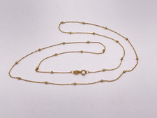 9ct old Hallmarked 20" Bead Link Necklace. Goldmine Jewellers.