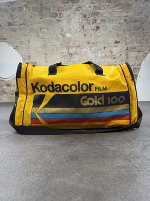 VINTAGE 90S 80S KODAK COLOR GOLD 100 DUFFEL BAG REISE SPORTTASCHE GELB
