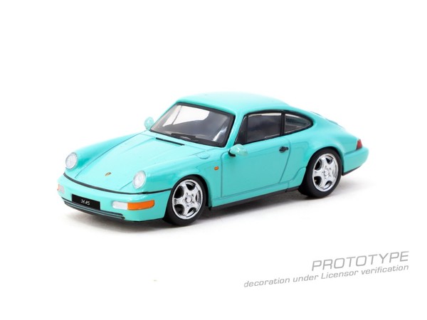 (Pre-Order) Tarmac Works 1/64 Porsche 911 Carrera Rs (964) Mint Green Model Car-image
