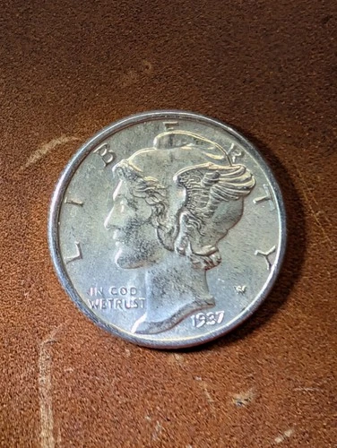 1937 Mercury Dime 10c FSB MS
