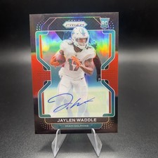 2021 Panini Chronicles #PB-10 Jaylen Waddle Prizm Black auto Red #/99 Rookie