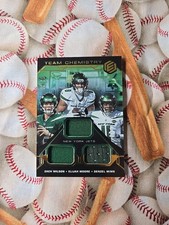 2021 Panini Elements Team Chemistry Zach Wilson, Elijah Moore, Denzel Mims /75