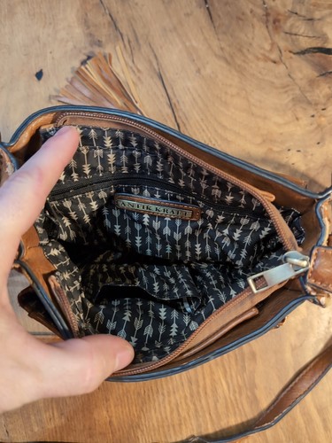 Cartera Bandolera Antigua Kraft Cheyenne Western Alforja - Cuero Vegano - Imagen 8 de 9
