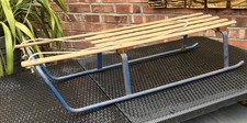 Vintage DEEJAY Sledge Sleigh Sled Wooden Slatted Wood Toboggan Christmas Decor 