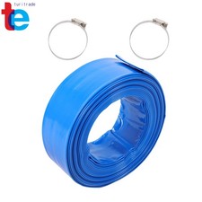 2"/3" x 25/50/100 FT Pool Backwash Hose For Swimming Pool Filter Pump W/ 2 Clamp