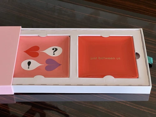 Kate Spade Lenox Set di 2 vassoi portagioie imballati e garanzia contro rotture