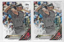 (2) Different 2016 Topps Holiday #HMW3 PAUL GOLDSCHMIDT cards. Metallic/Base NM