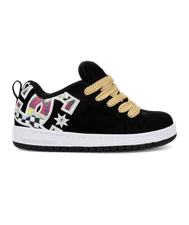 DC Shoes Unisex Kids' Court Graffik Shoes Black/Multi Color - DC01663005, Black/