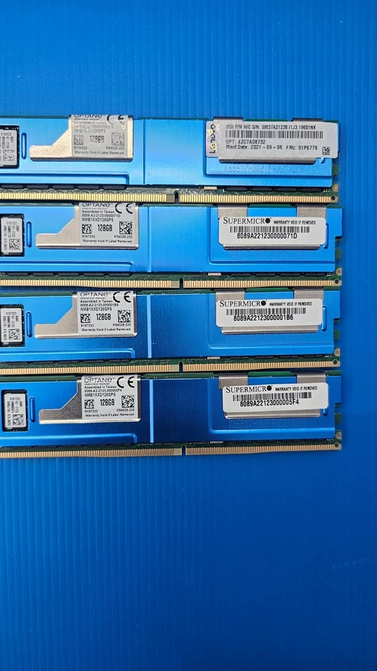 Optane Persistent NMB1XXD128GPS 128GB PC4 DDR4 DCPMM Server Memory RAM Lot of 4 - Image 3 of 4