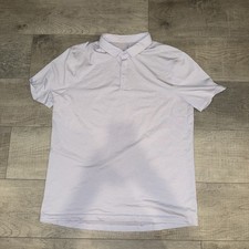 Lululemon Men's Short Sleeve Polo Shirt Large Athletic Button Performance Golf