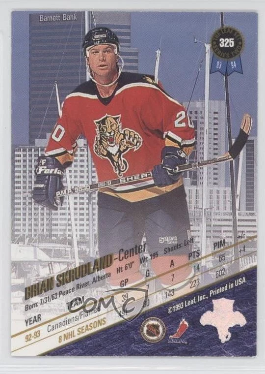 1993-94 Leaf Brian Skrudland #325 - Image 2 of 2