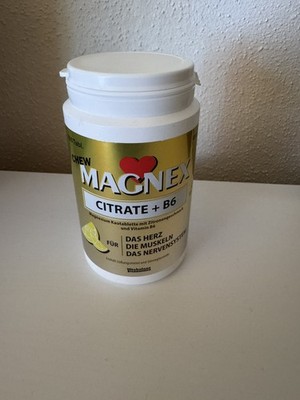 MAGNEX CITRATE 375 mg + B6 CHEW Lemon Flavor Nervous System 100 Chewable Tablets
