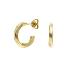 Pre-Owned Tiffany & Co 18ct Yellow Gold Twist 3/4 Hoop Earrings 18ct gold For...