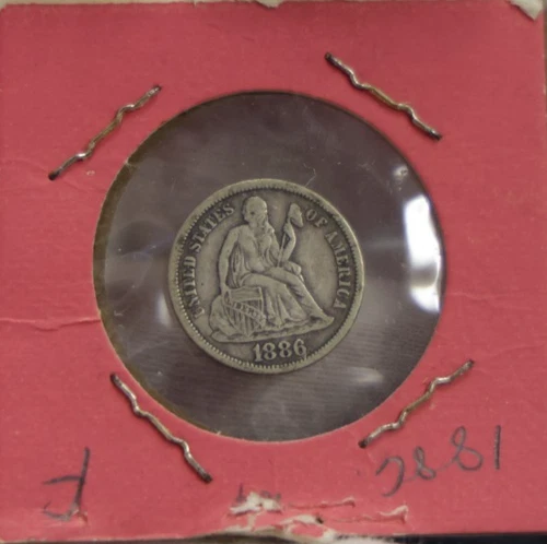 1886 US Seated Liberty Dime 10c Fine+ (Cleaned)