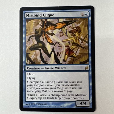 Mistbind Clique Lorwyn MTG Magic The Gathering Rare Blue Creature Faerie Wizard