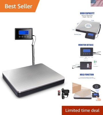 440lb Digital Postal Scale - Stainless Steel, Tare Function & Lifetime Support