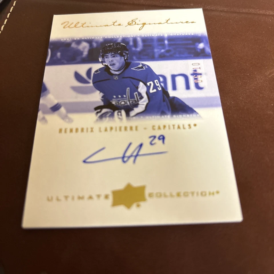 Hendrix Lapierre 21-22 UD Ultimate Collection ULTIMATE SIGNATURES GOLD Auto 6/10 - Image 3 of 3