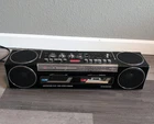SANYO M-W800 BLACK Dual Cassette Mini Boombox TAPE A SIDE NOT WORKING SEE VIDEO