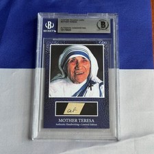 Mother Teresa Handwritten Word Cut from a Autograph Letter Signed Beckett BAS