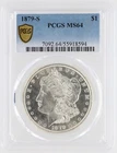 1879-S Morgan Silver Dollar PCGS MS64 S$1 San Francisco Minted No Reserve