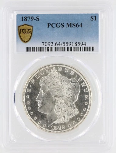 1879-S Morgan Silver Dollar PCGS MS64 S$1 San Francisco Minted No Reserve
