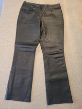 Vintage Shape FX Leather Pants - Black - Size 12 - Boot Cut - Genuine Leather