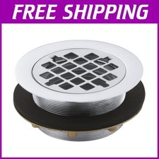 Round Drain for Shower, Polished Chrome
