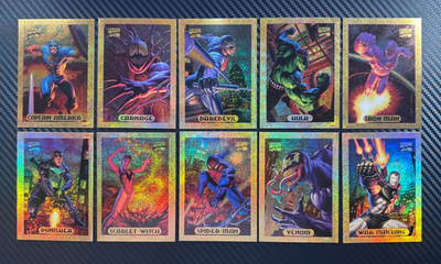 1994 Marvel Masterpieces - GOLD - Holofoil Complete Set of 10