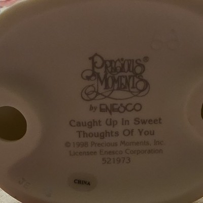 Precious Moments Porcelain Figurine 'Caught Up In Sweet Thoughts Of You' Boy 19 
