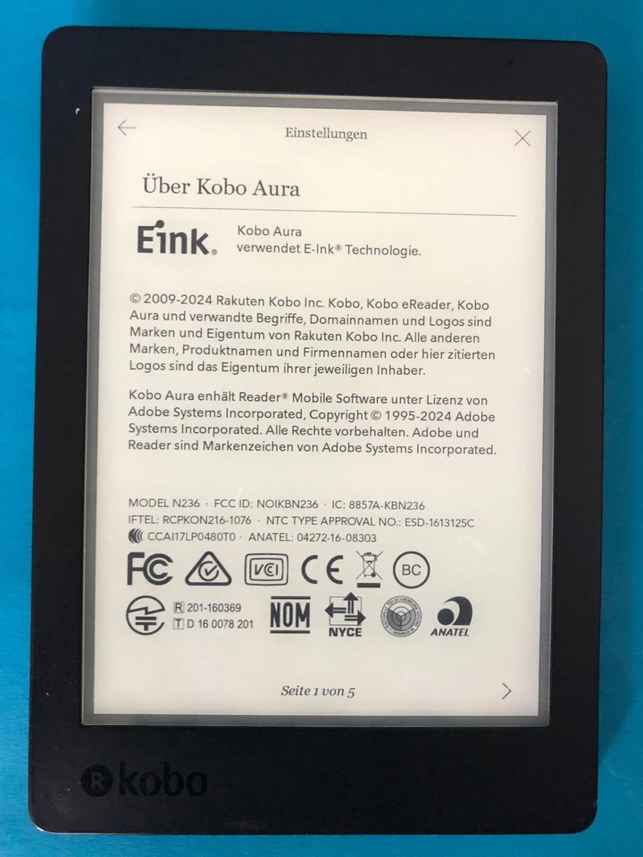 Kobo Aura Edition 2  -N236- | eReader | 6-Zoll-Touchscreen | 4GB | ---OK--- - Bild 3 von 4