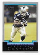 2004 Bowman Rookie Patrick Crayton Dallas Cowboys Football Card #201 RC. rookie card picture