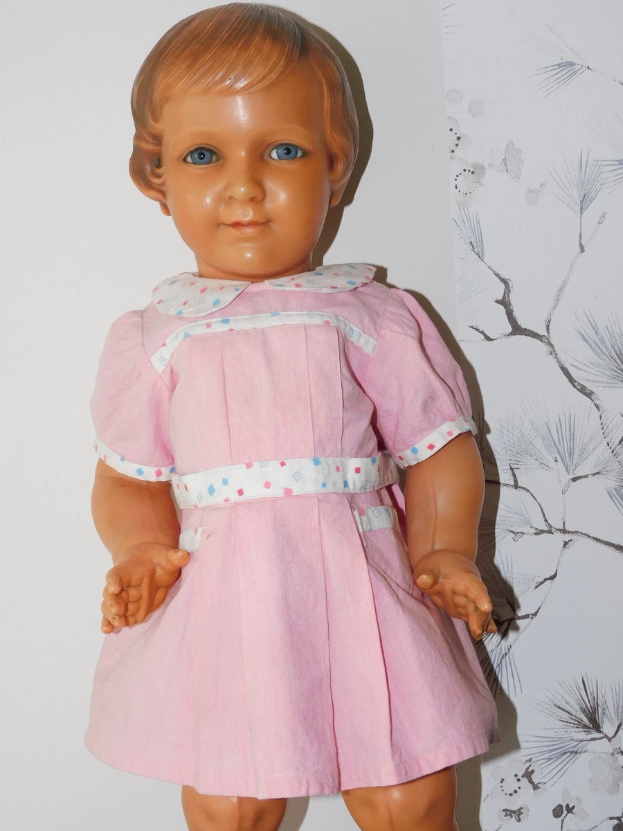 ANCIENNE POUPÉE LE MINOR, SAINTONGE, 17 cm celluloïd avec étiquette