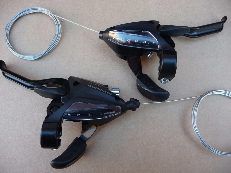 Shimano ST-EF500 Gear Shifters EZ Fire Plus STI Set - 7 speed - 3x7 -EF500 - Image 3 of 4