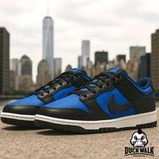 Nike Dunk Low Retro Shoes Black Hyper Royal White HF5441-401 Men's Multi Sizes