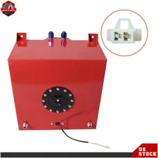 10 Gallon Red Coated Aluminum Fuel Cell Gas Tank & Level Sender Racing/drifting