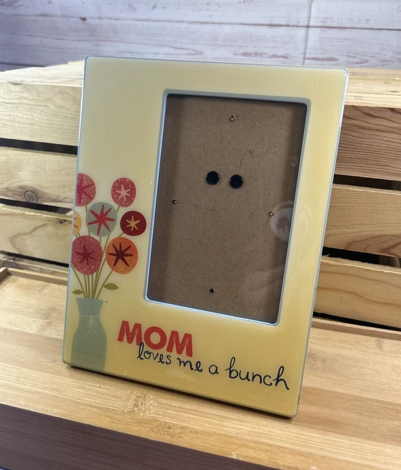 Marco de fotos mamá me ama un ramo 4x6 foto madre niño memoria especial flor Foto 2 de 4