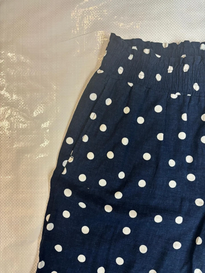 Ann Taylor Loft "pierna ancha pequeña" cintura elástica mezcla lino/viscosa con bolsillo Foto 2 de 4