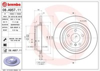 2X Brembo 08.A957.11 Bremsscheibe FüR MERCEDES-BENZ