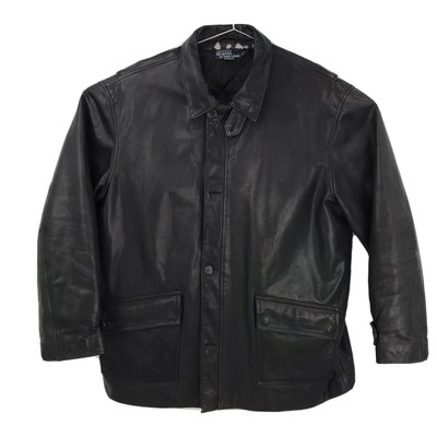 Polo Ralph Lauren Black Leather Jacket 