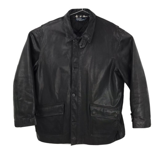 Polo Ralph Lauren Black Leather Jacket 
