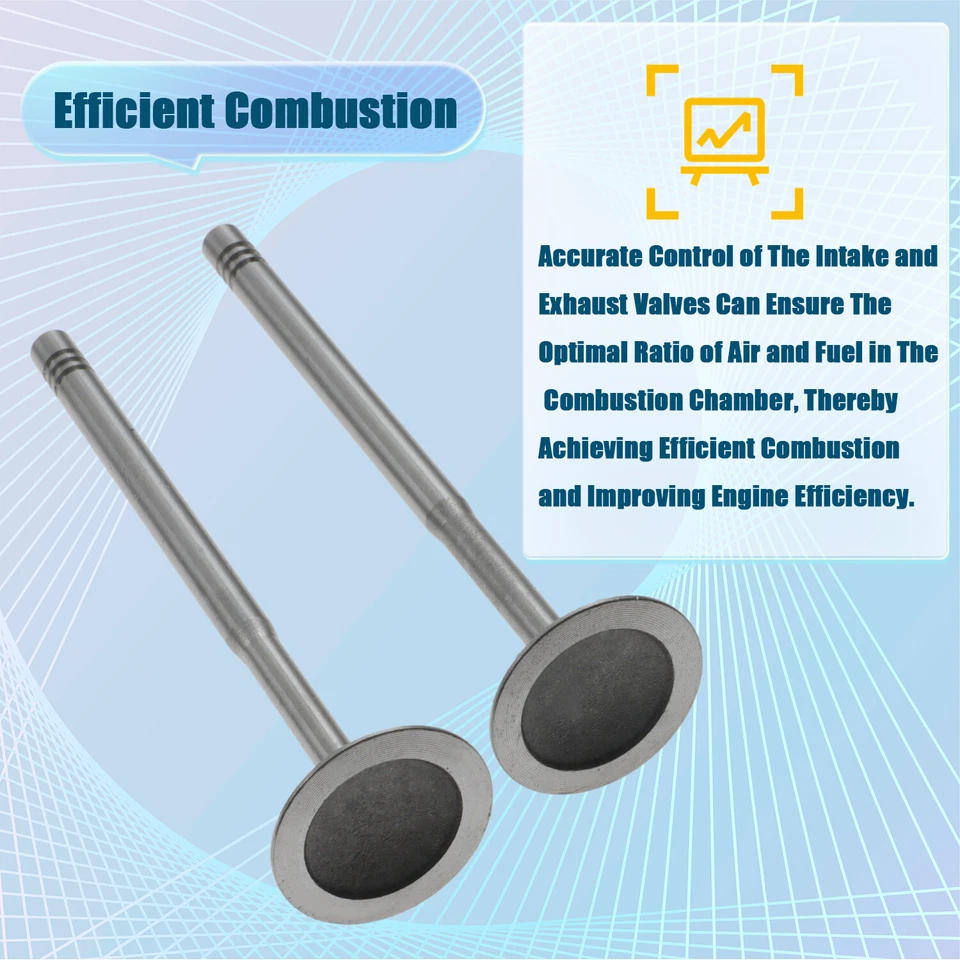 Válvula de admisión de 12 piezas y válvula de escape de 8 piezas para Audi A4 Quattro 1997-05 1,8 L DOHC Foto 4 de 4