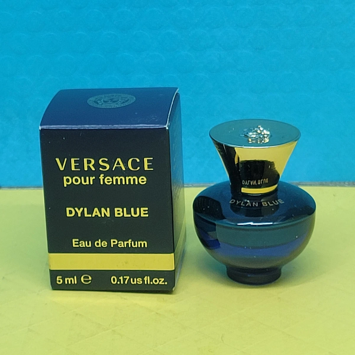 Versace Pour Femme Dylan Blue Eau de Parfum Mini Splash for Women, 5ml /  0.17oz