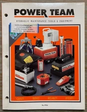 POWER TEAM Hydraulic Maintenance Tools And Equipment Catalog. *SALE*