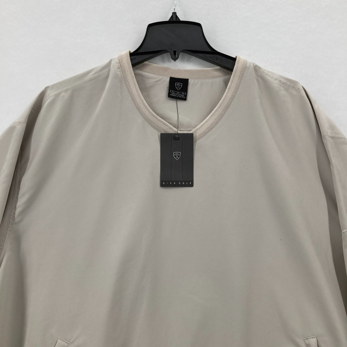 Vintage Nike Golf Windbreaker Pull Over Jacket Mens XL Beige