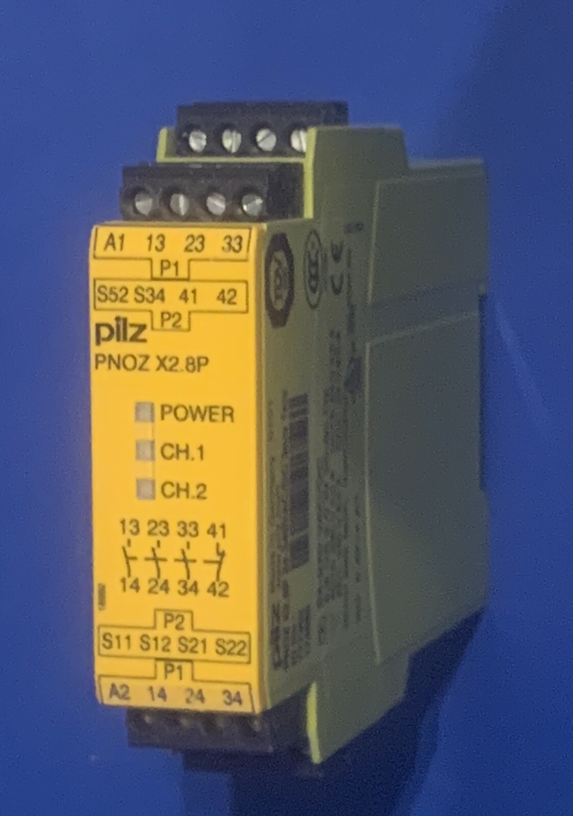 PILZ PNOZ X2.8P SAFETY RELAY 24 VAC/DC 3N/O 1N/C Model ID 777302 200560 ...